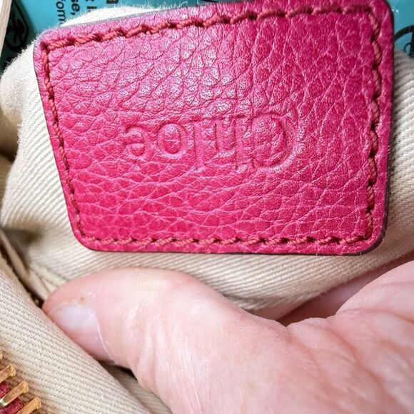 Chloé Paraty Satchel Raspberry Pink Leather Bag Gold Hardware - Picture 12 of 16